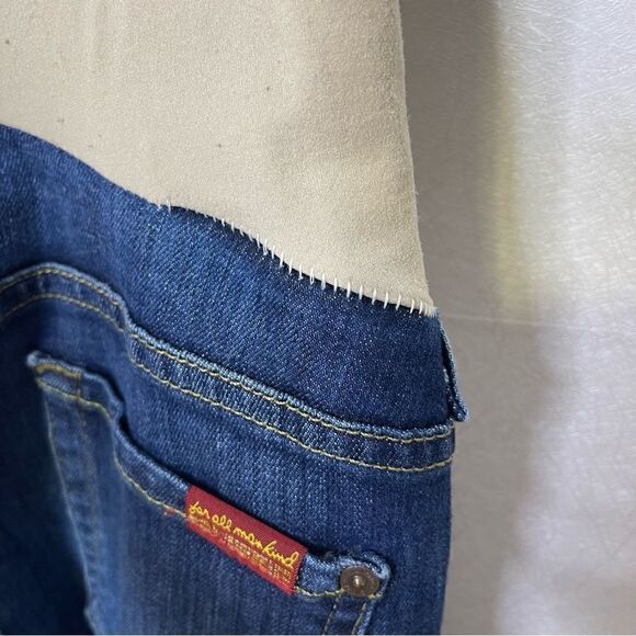 7 for all Mankind x Pea in a Pod Skinny Maternity Jeans 25 - Picture 4 of 7